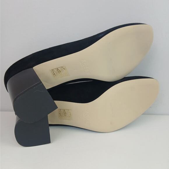 J.Crew SZ 8 Lucite Block Heel & Black Suede Pumps F5959 NEW $218 - Picture 8 of 10